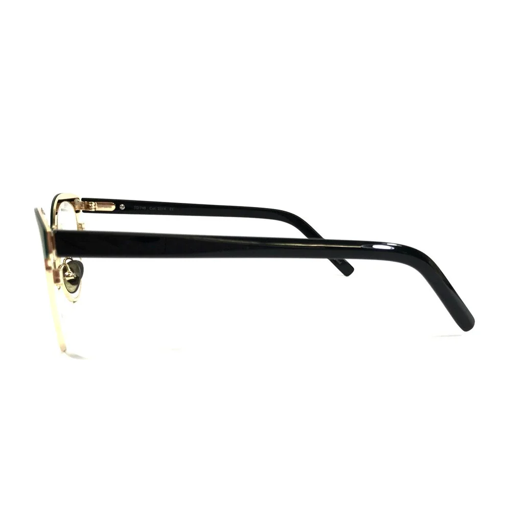 Tom Davies Eyeglasses Frames TD740 Col. 2214 Shiny Gold Black Green 51-15-140